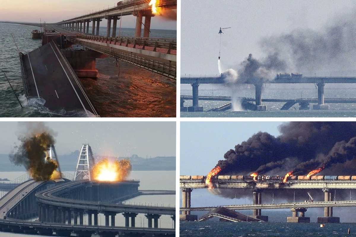 Explosión destruye puente de Crimea. | Foto: Cortesía.