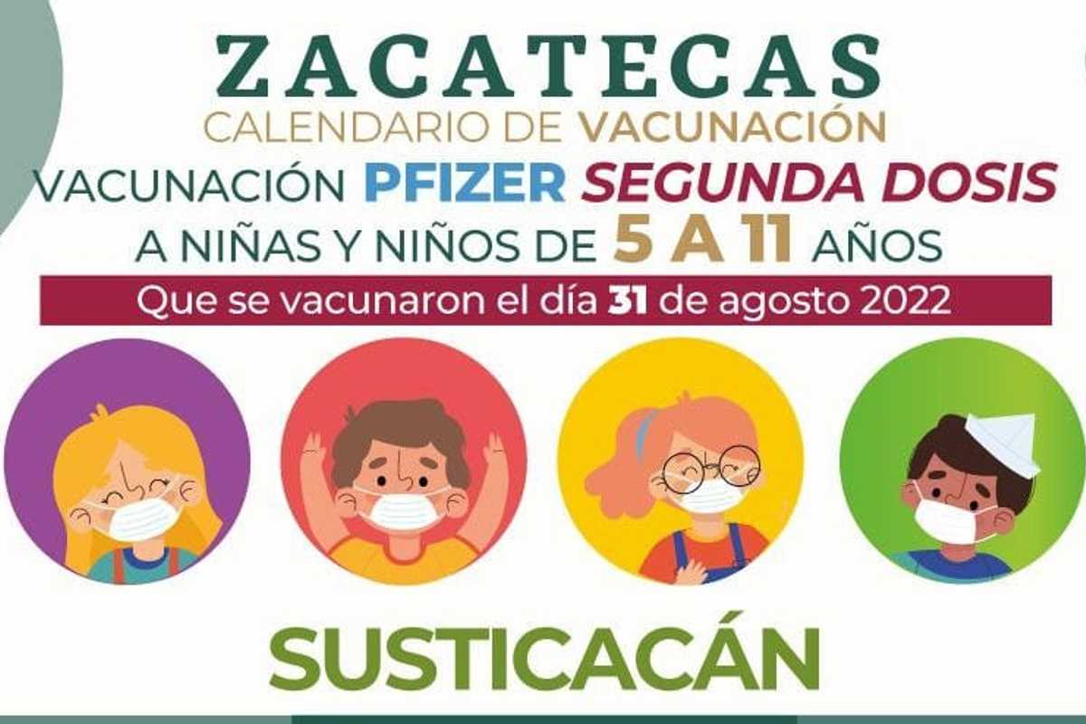 Vacuna Covid-19 niños Susticacán, Zacatecas