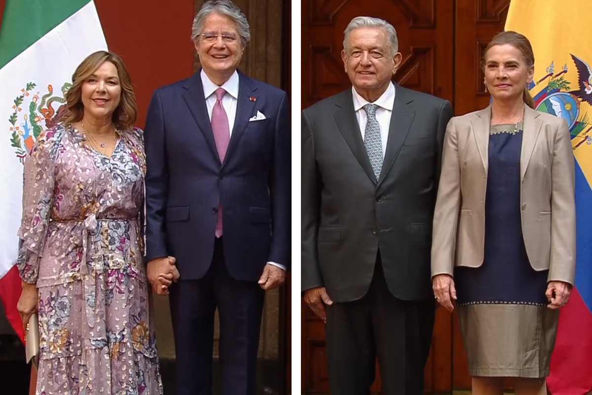 Presidente de Ecuador llega a México junto con su esposa | Foto: Cortesía.