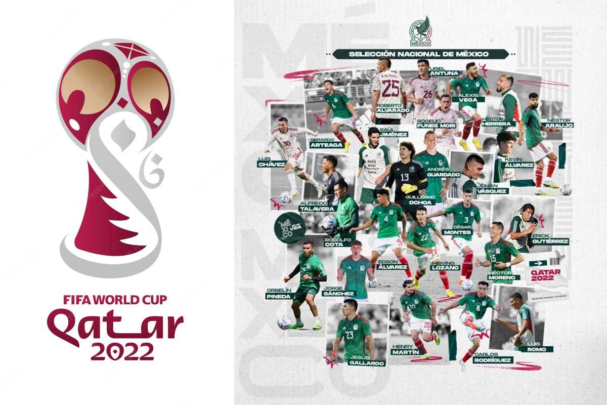 Los 26 Seleccionados de México para Qatar 2022. | Foto: Cortesía.
