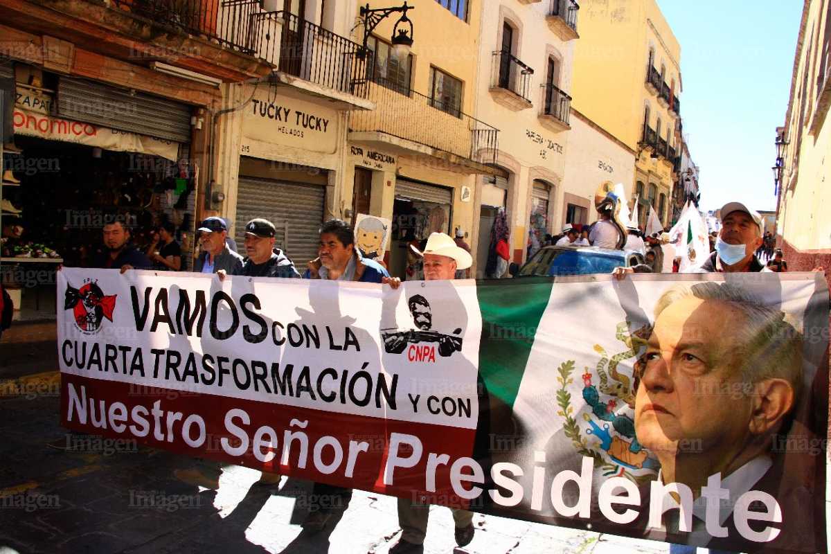 Organizaciones de la sociedad civil marcharon este domingo por las principales calles del centro de Zacatecas