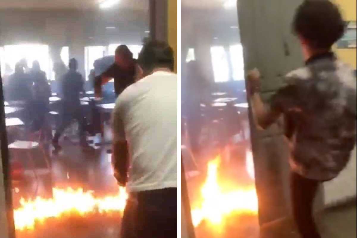 Niño incendia su salón de clases en Brasil