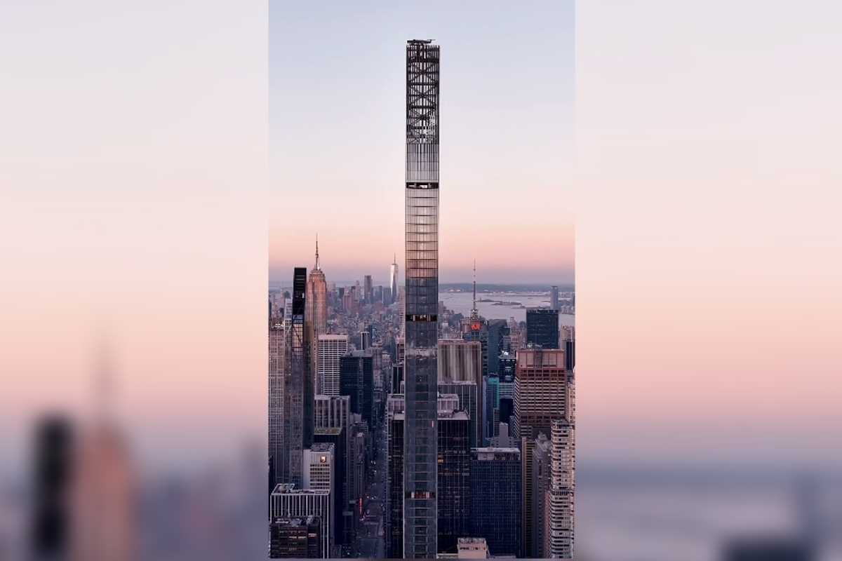 Termina construcción del edificio más delgado del mundo