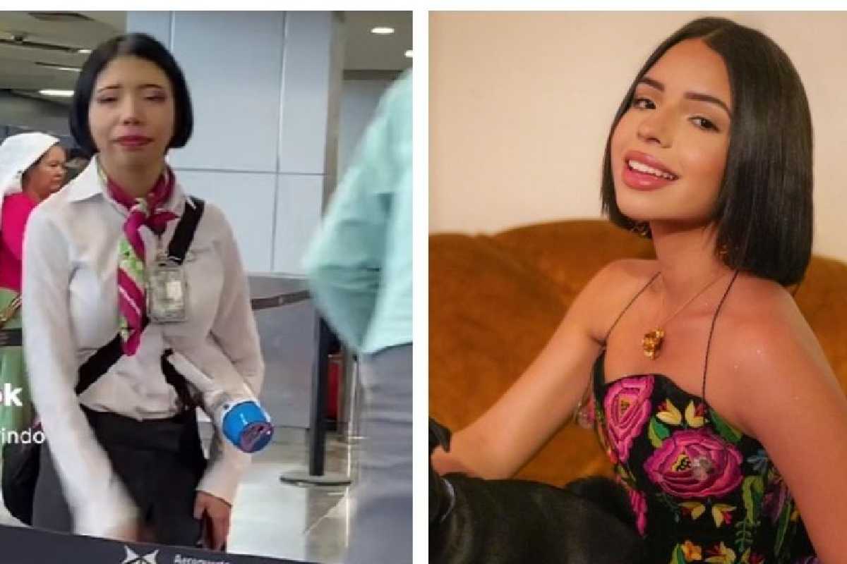 Empleada de aerolínea se hace viral por parecerse a Ángela Aguilar | Foto: Cortesía.