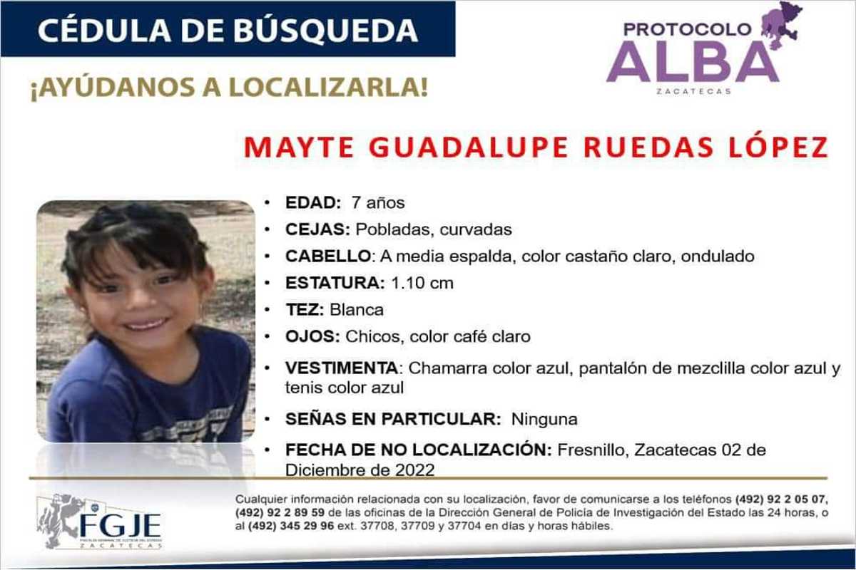 Buscan a Mayte Guadalupe Ruedas López. | Foto: Cortesía.