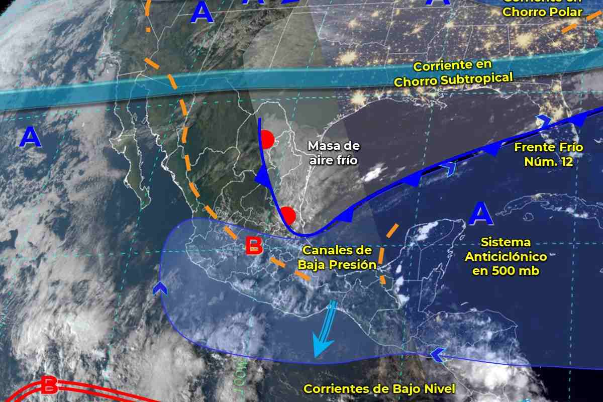 Mapa meteorológico de México de este 1 de diciembre de 2022