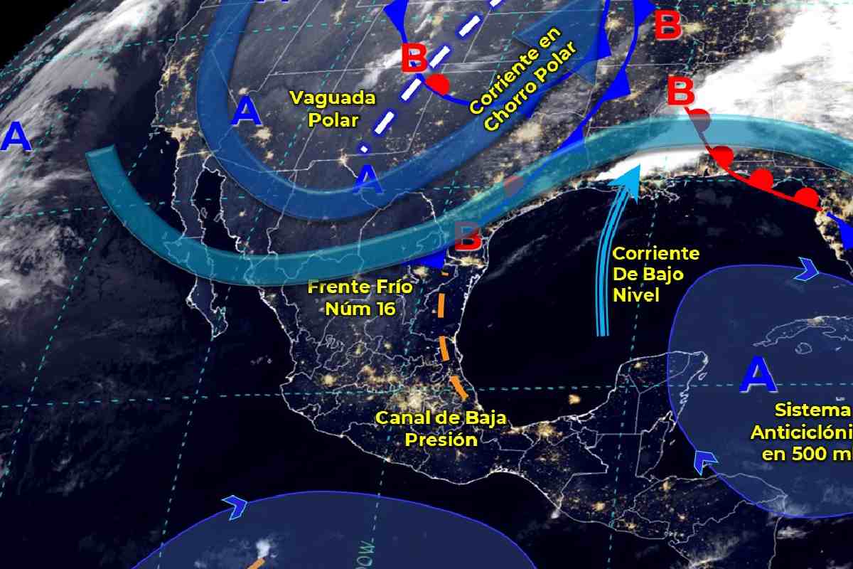 Mapa meteorológico de México de este 14 de diciembre de 2022