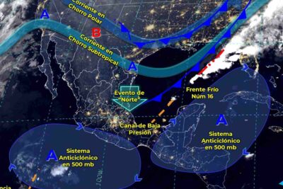 Mapa meteorológico de México de este 15 de diciembre de 2022