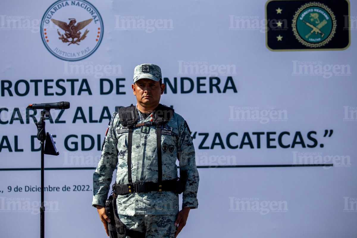 Leonel Alcaraz Alarcón toma protesta como nuevo coordinador de la GN en Zacatecas | Foto: Adolfo Vladimir.