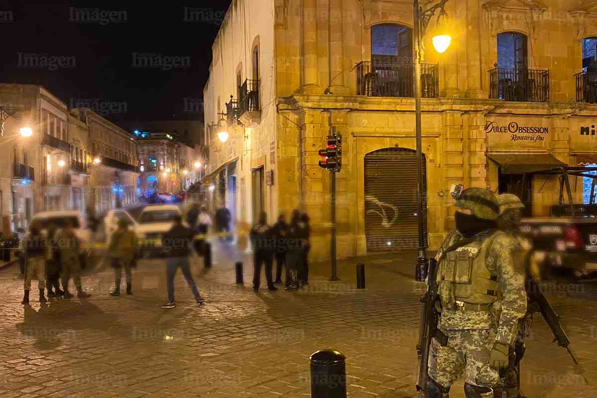 Ataque armado en Centro de Zacatecas. | Foto: IMAGEN. 