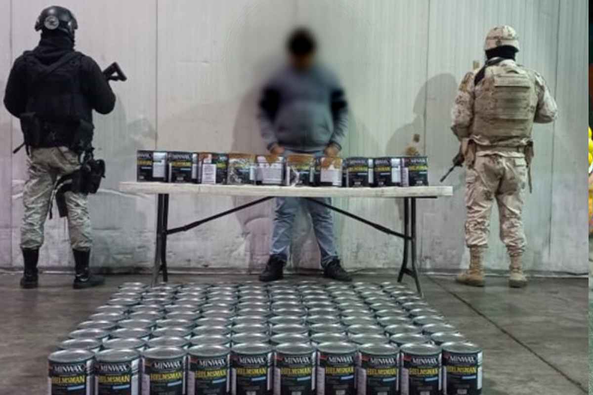 Detención de la Sedena y a la Guardia Nacional de  434 litros de metanfetamina. | Foto: Cortesía.