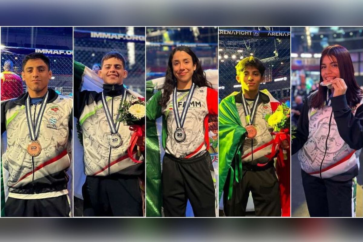 La selección de México de Artes Marciales Mixtas conquistó cinco medallas en el Mundial de Belgrado. | Foto: Cortesía.