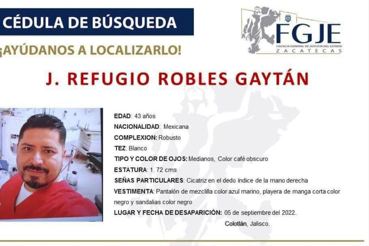 La FGJEZ informa sobre la localización de Refugio. | Foto: Cortesía.