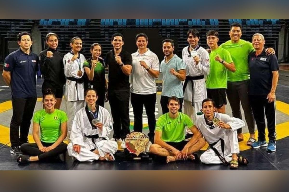 La Selección de México de Taekwondo regresó a nuestro país con cinco medallas, dos de oro y tres de plata tras su participación en el Pan Am Series Brasil 2023. | Foto: Cortesía.