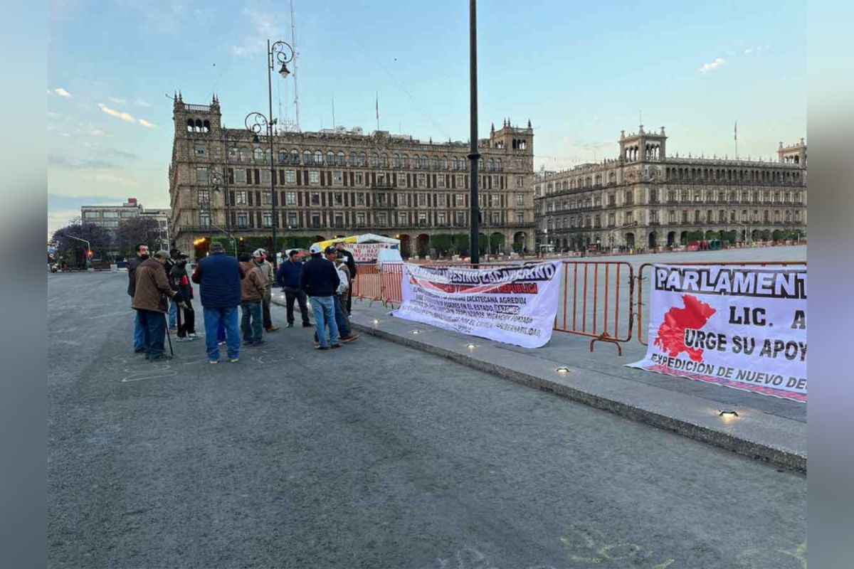 Representantes de 17 organizaciones campesinas del estado de zacatecas viajaron a la ciudad de México para manifestarse. | Foto: Cortesía.