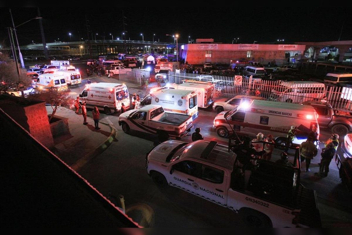 En un comunicado, el Instituto Nacional de Migración (INM) precisó que son 38 y no 40 los migrantes muertos durante el incendio registrado la noche de este lunes en la estancia ubicada en Ciudad Juárez.