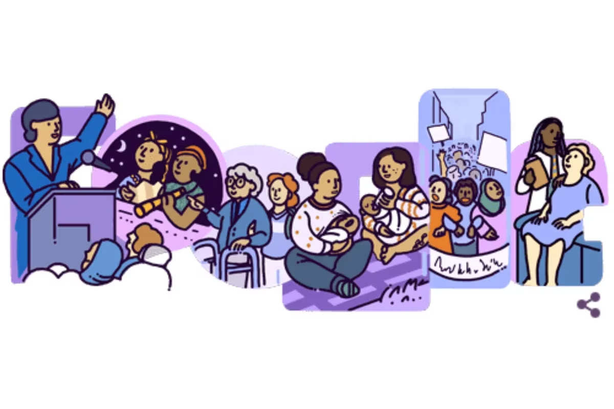 Google Doodle conmemora el Día Internacional de la Mujer. | Foto: Cortesía.