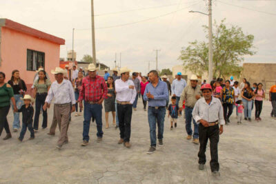 Inauguran pavimentación de la calle principal en El Cardito, Mazapil