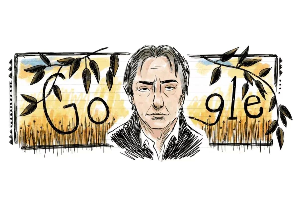 El buscador más famoso del mundo, dedica este 30 de abril su doodle a Alan Rickman, actor de origen inglés.