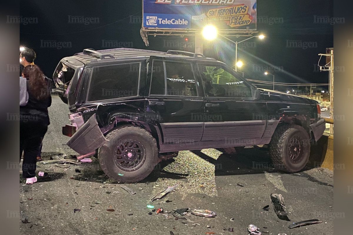La noche de este viernes se registró un accidente vial que dejó varios lesionados. | Foto: Imagen de Zacatecas.