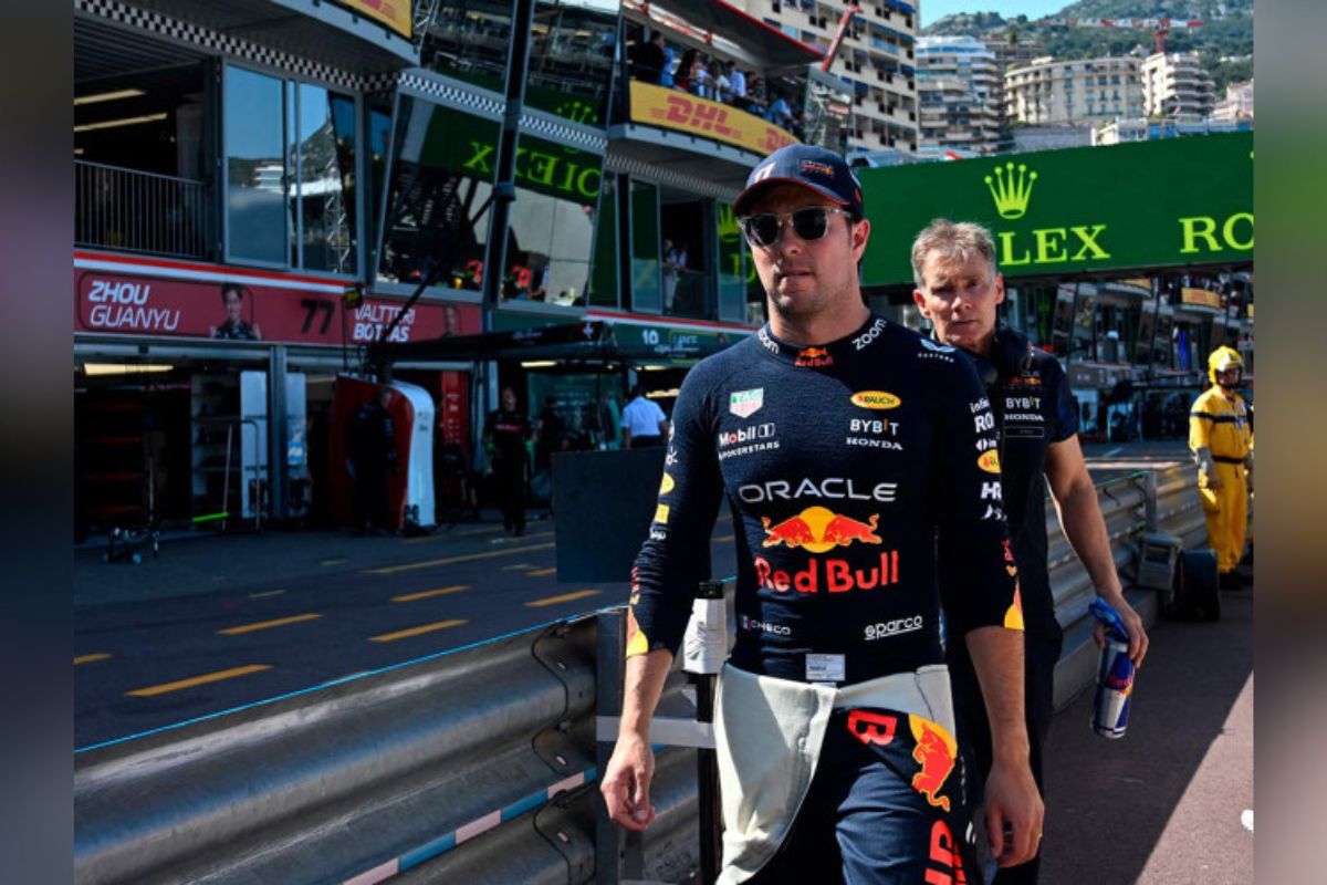 Sergio ‘Checo’ Pérez admitió que sufrió un ‘golpe durísimo’ en lo anímico; después de que chocara su auto y quedara eliminado en la Q1 del Gran Premio de Mónaco 2023 de la F1. | Foto: Cortesía.