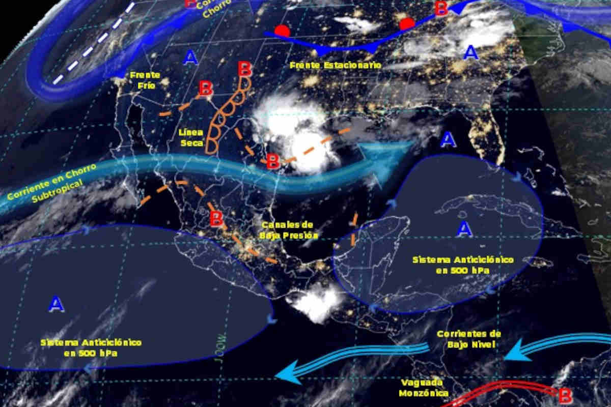 Mapa meteorológico de México de hoy 9 de mayo de 2023