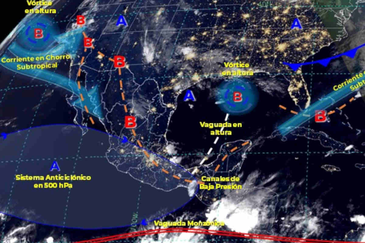 Mapa meteorológico de México de hoy 5 de junio de 2023