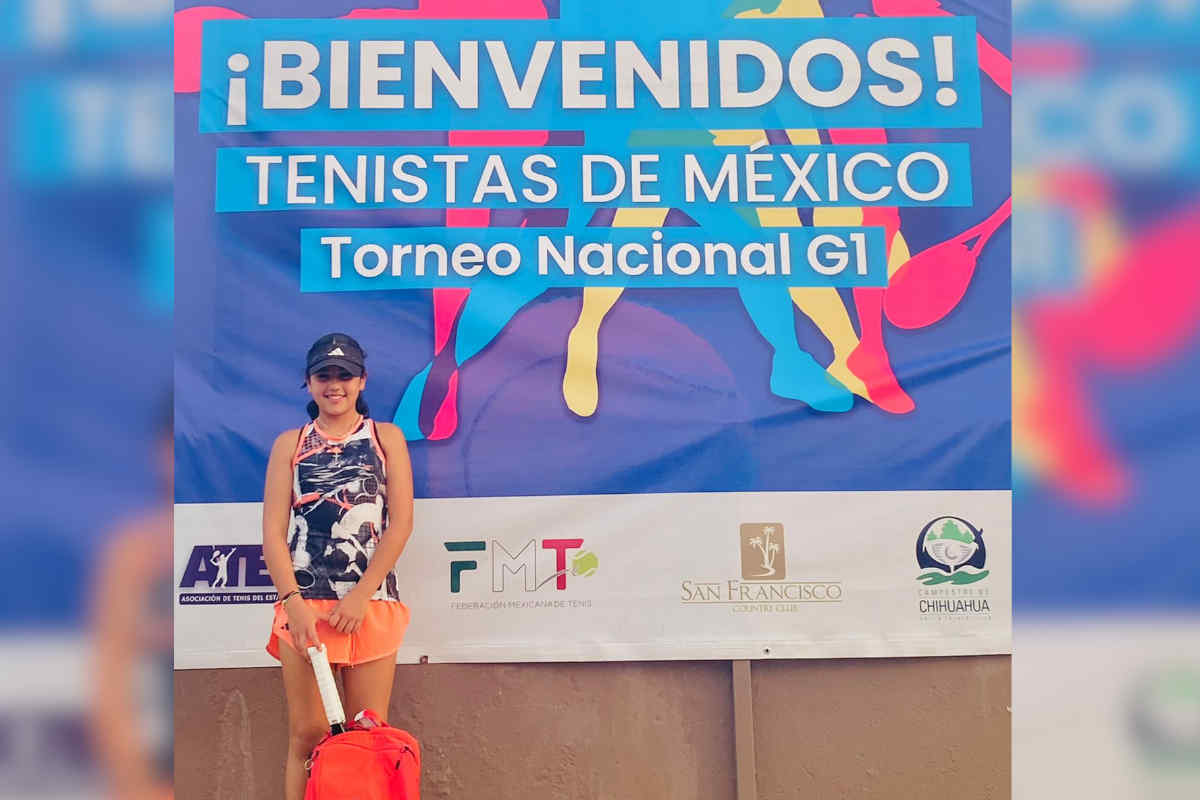 En las canchas de arcilla del club Campestre de Chihuahua se llevó a cabo el nacional de tenis femenil de 12 y menores la ganadora fue la zacatecana Valeria Cabral Zamora. | Foto: Cortesía.