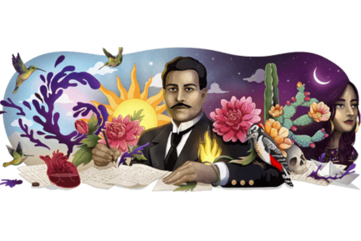 Doodle de Ramón López Velarde en Google. | Foto: Cortesía.