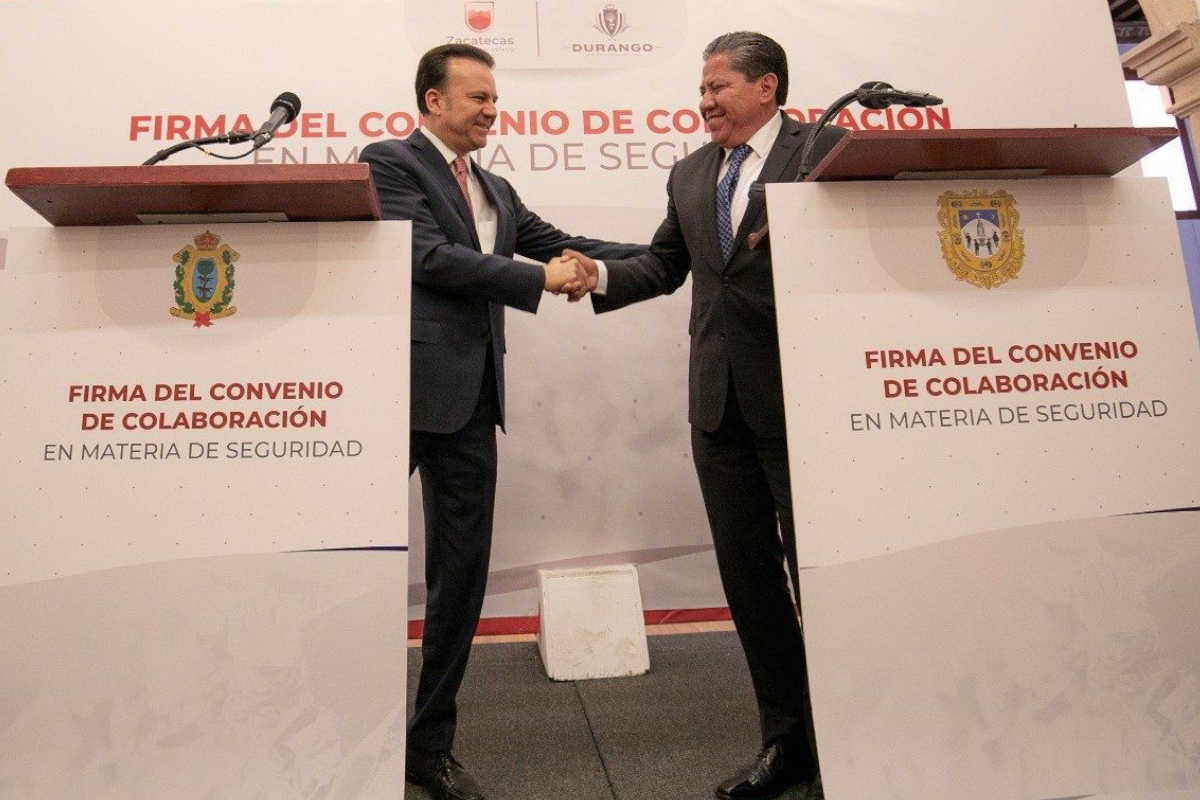 Zacatecas y Durango firman convenio para mejorar la seguridad en ambos estados