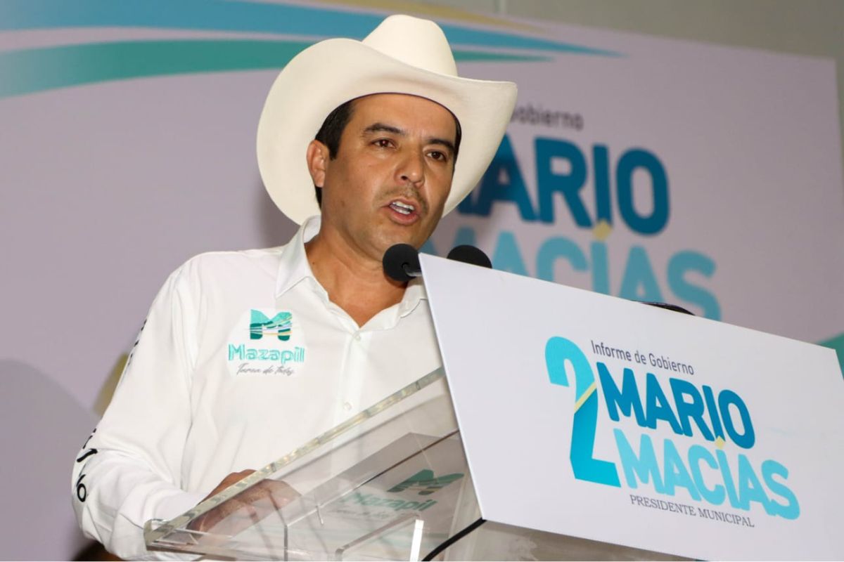 El Presidente Municipal, Mario Macías Zúñiga rindió su Segundo Informe de acciones. | Foto: Cortesía.