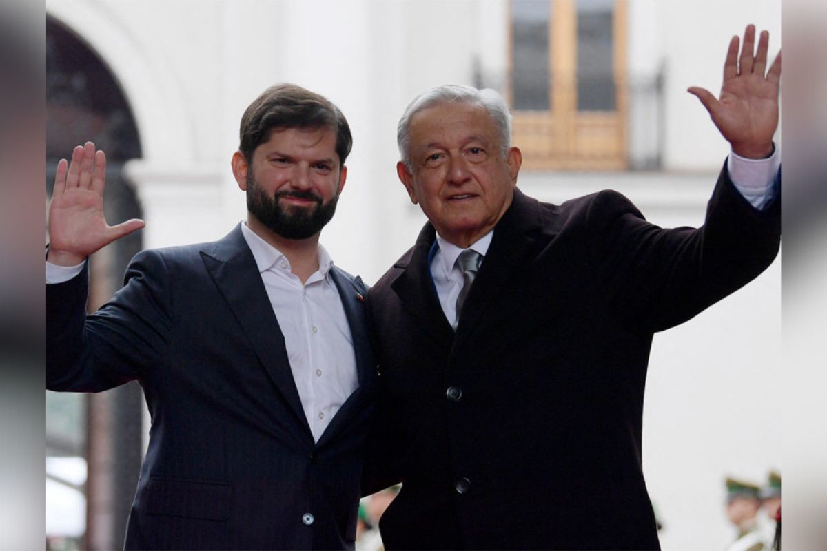 Este domingo, el presidente de Chile, Gabriel Boric recibió al presidente Andrés Manuel López Obrador, en visita oficial. | Foto: Cortesía.