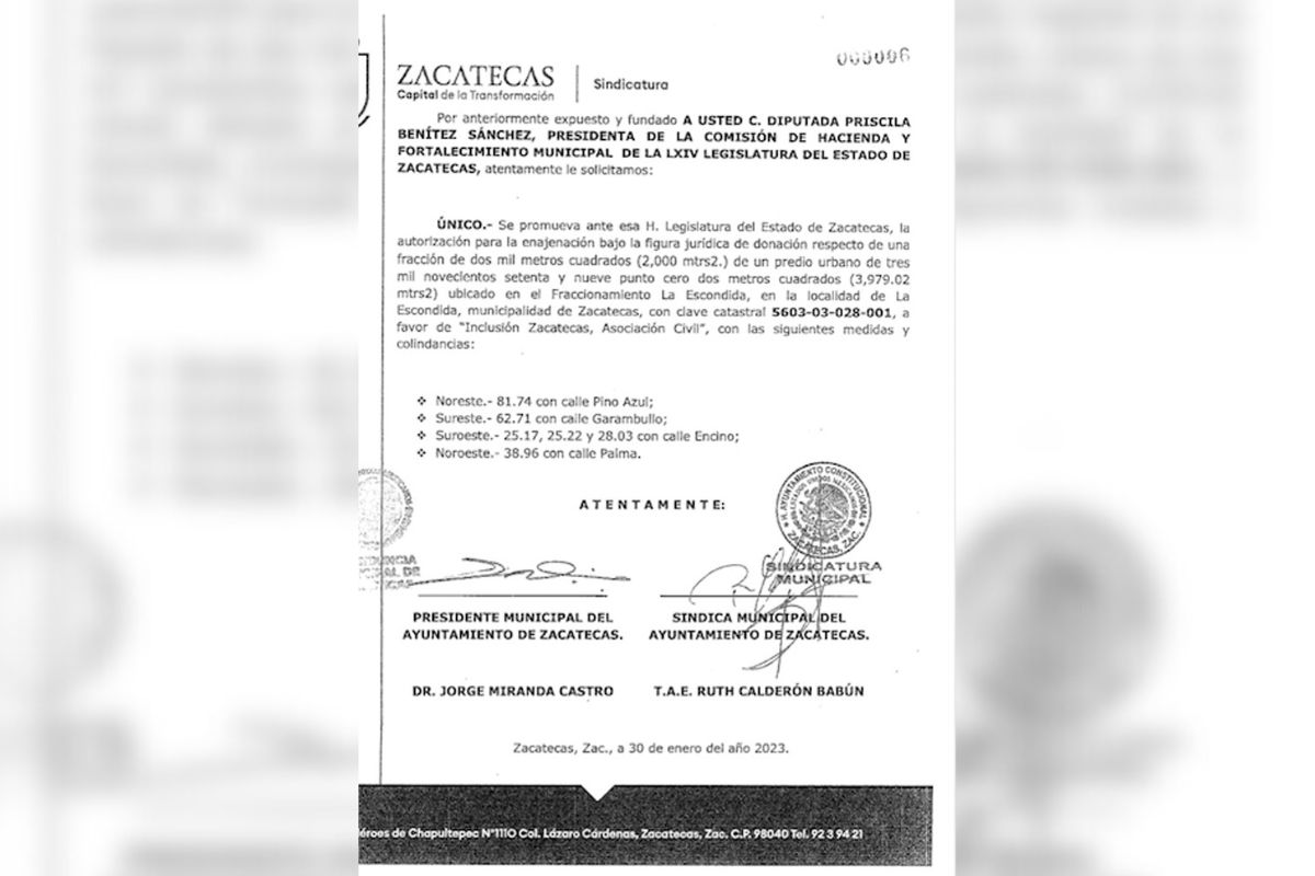 El alcalde Jorge Miranda y la síndica Ruth Calderón, firmaron el oficio desde enero.