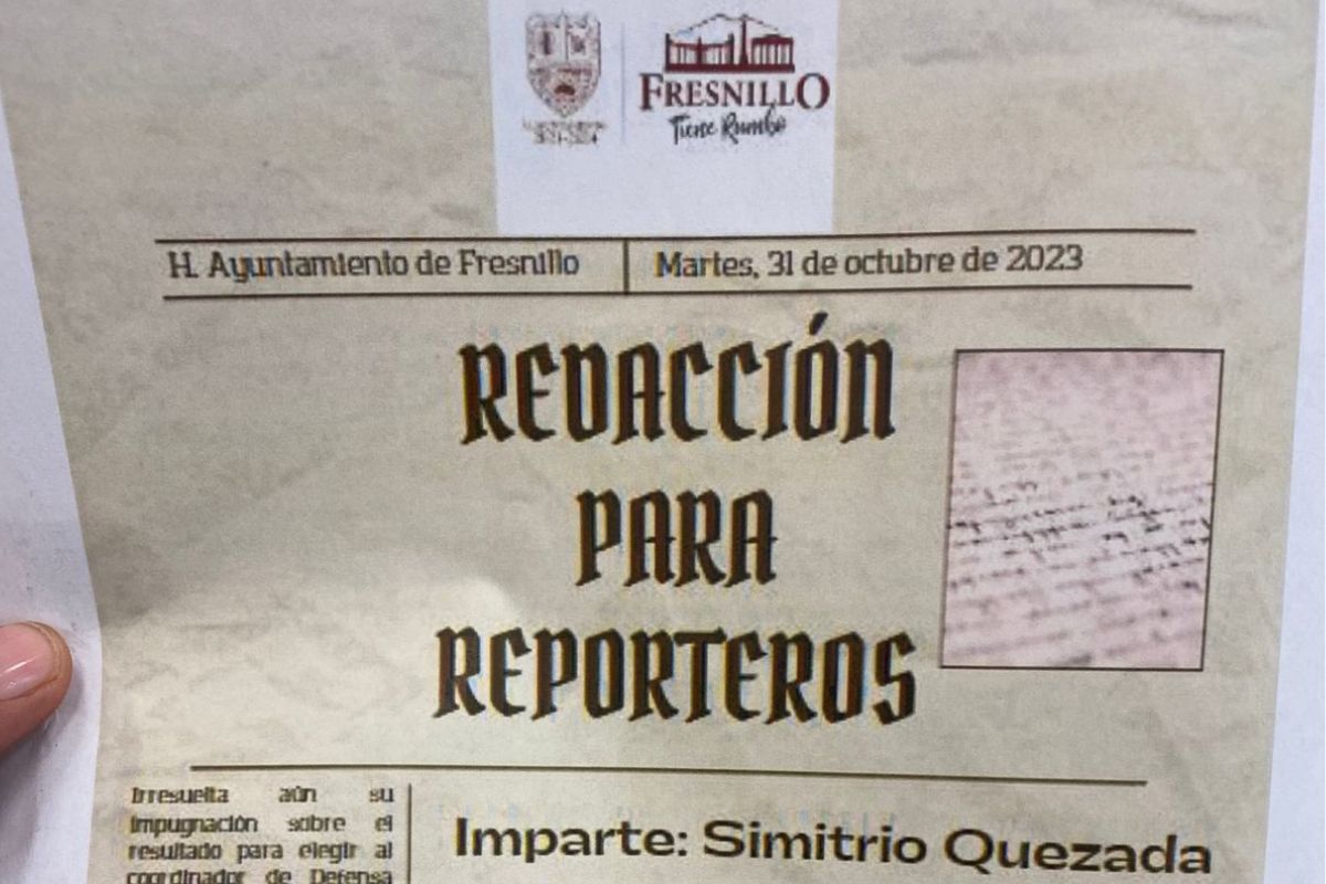 Curso Redacción para reporteros en Fresnillo | Foto: Ángel Martinez 
