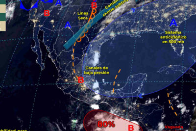 Mapa meteorológico de México de hoy 26 de octubre de 2023