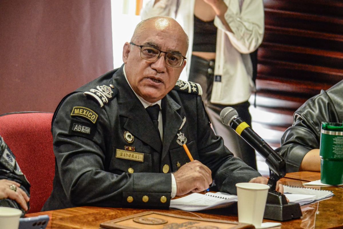 Comparecencia del secretario de seguridad pública, Arturo Medina Mayoral. | Foto: Cortesía.
