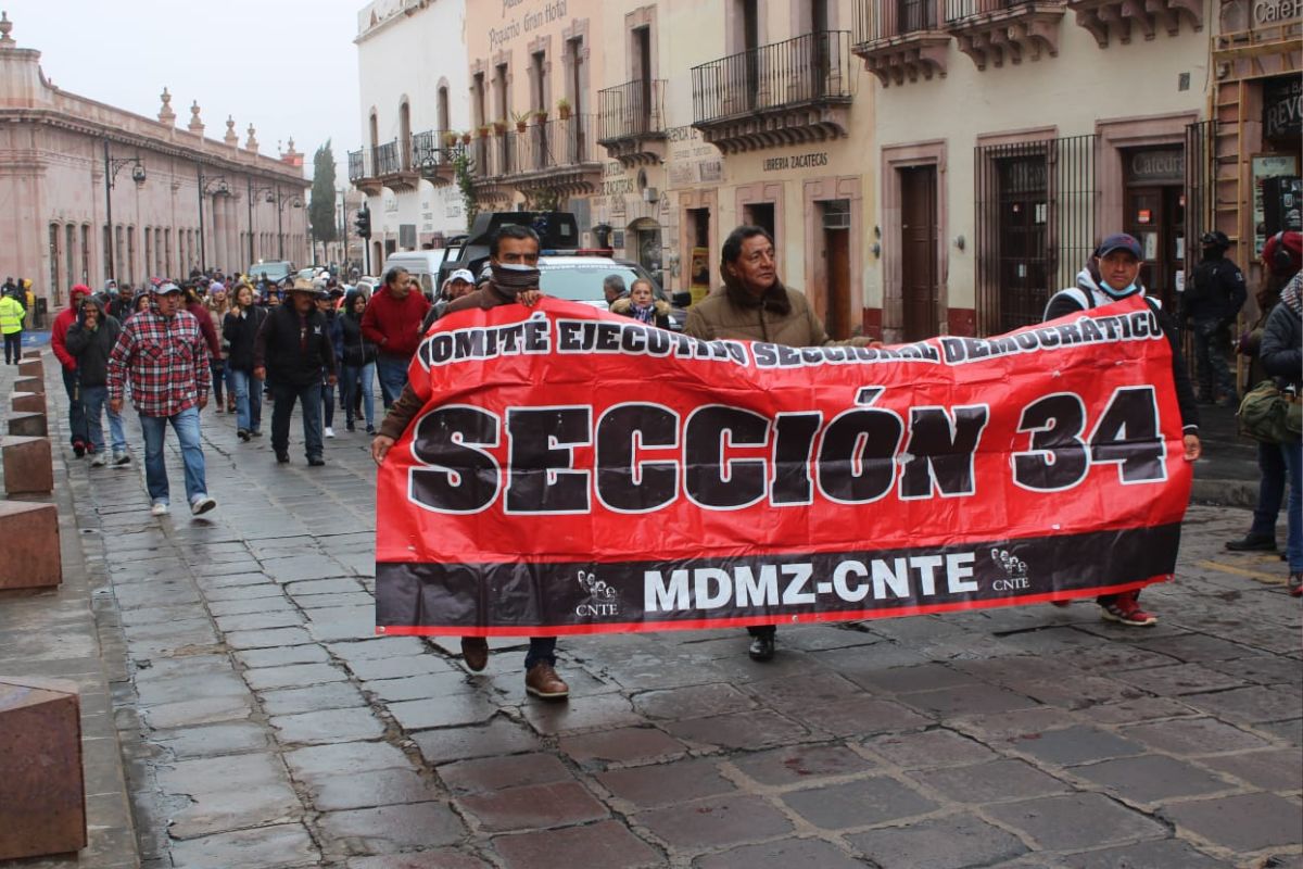 Movimiento Democrático Magisterial de Zacatecas. | Foto: Manuel Medina.