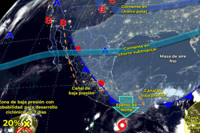 Mapa meteorológico de México de hoy 4 de noviembre de 2023