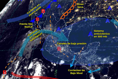 Mapa meteorológico de México de hoy 11 de noviembre de 2023