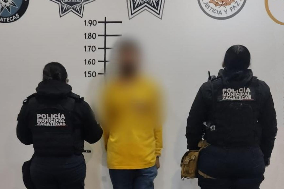 Hombre es detenido por agredir a una mujer en Zacatecas