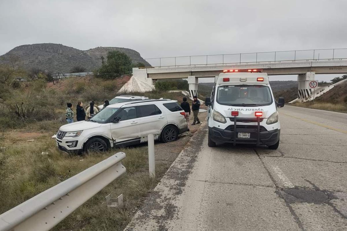 Se registra accidente automovilístico en la carretera libre a Aguascalientes