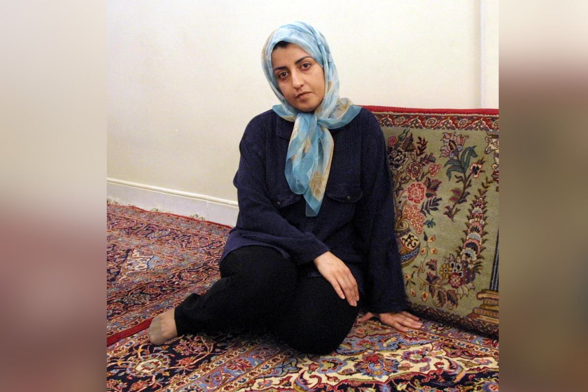 Narges Mohammadi, la ganadora del Premio Nobel de la Paz, y quien permanece encarcelada desde 2021