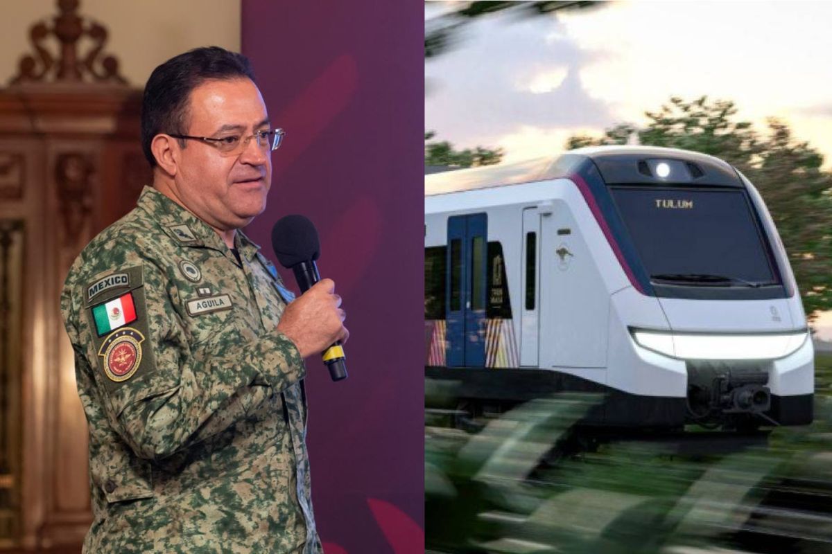 El director del Tren Maya, general Óscar David Lozano Águila; presentó un informe sobre la operatividad del transporte público.