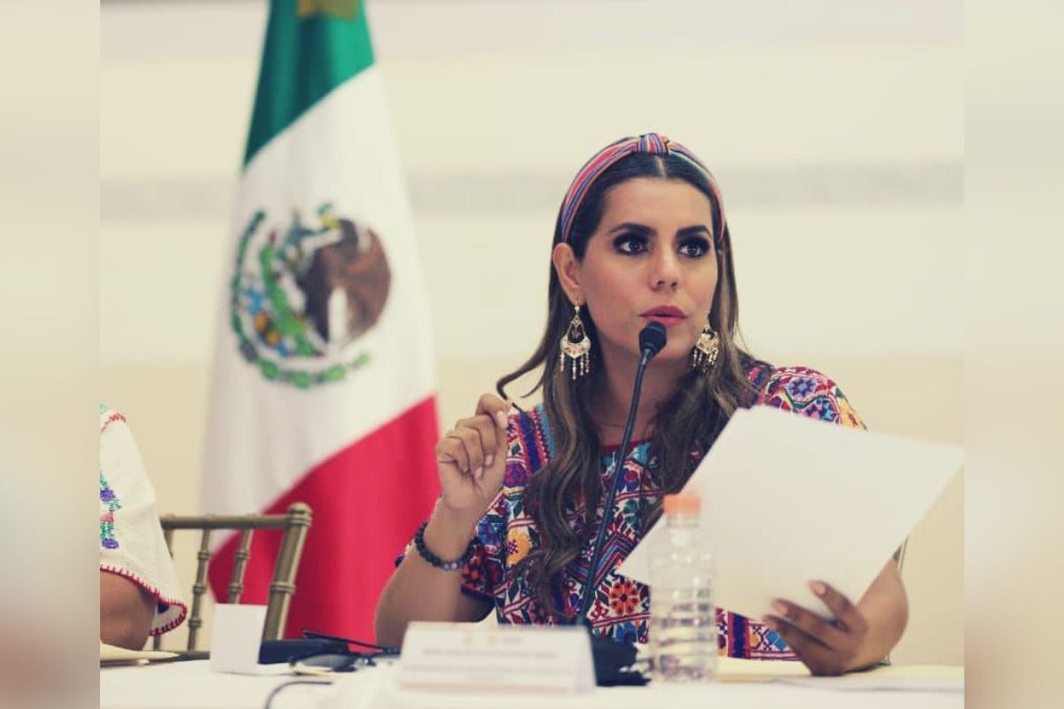 Evelyn Salgado Pineda, presentó información relevante sobre el avance en la reactivación de actividades turísticas en Acapulco. | Foto: Cortesía.