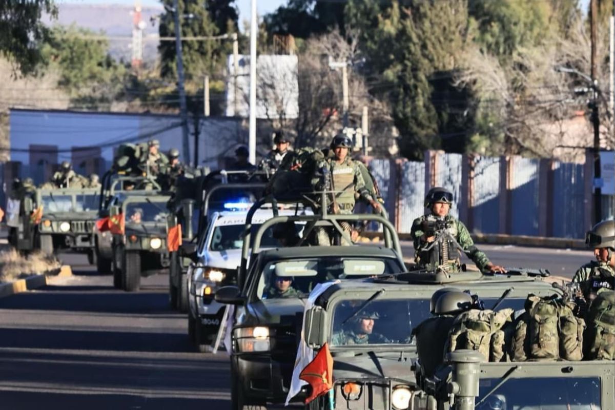 Arriban a Zacatecas 660 elementos del Ejército Mexicano y Guardia Nacional