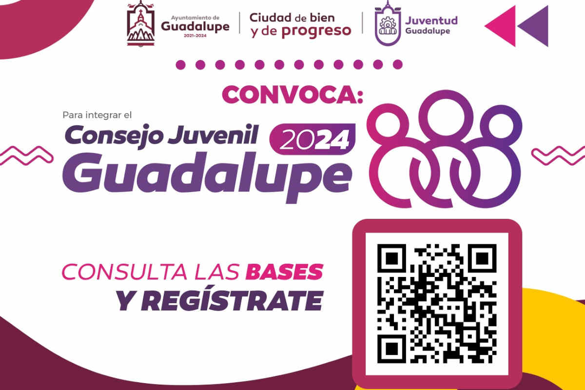 Convoca Gobierno Municipal a integrar el Consejo Juvenil Guadalupe 2024