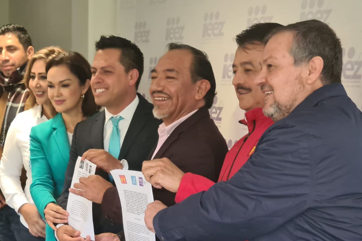 Zacatecas Nueva Alianza, PES y PT solicitan registro de coalición en el plano local