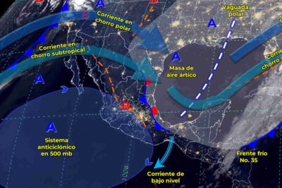 Mapa meteorológico de México de hoy 19 de febrero de 2024