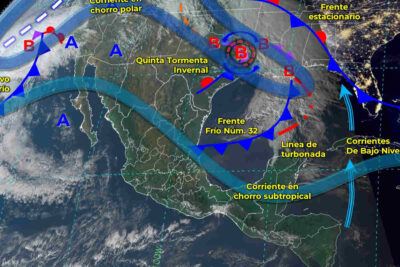 Mapa meteorológico de México de hoy 4 de febrero de 2024