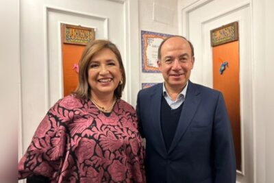 Xóchitl Gálvez Ruiz, se reunió este domingo con el expresidente mexicano Felipe Calderón Hinojosa. 